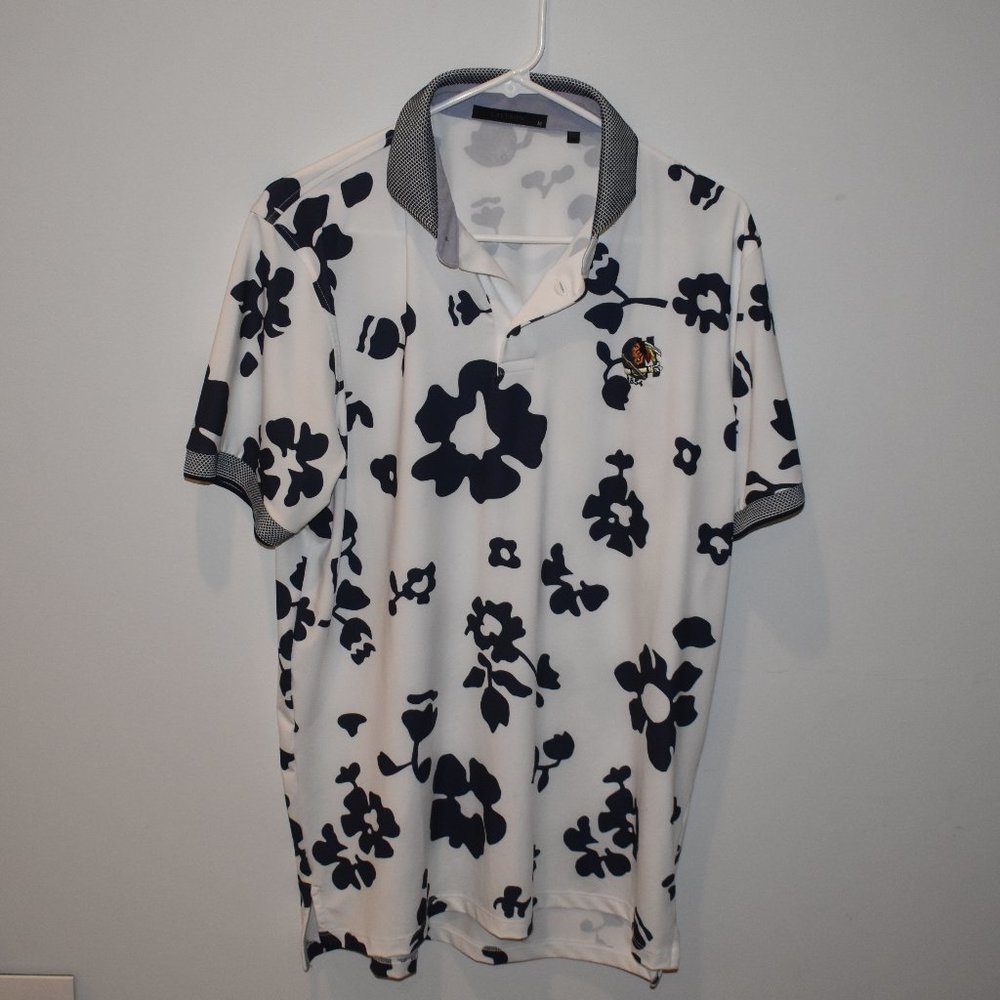 Greyson White and Navy Golf Polo